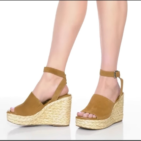 Marc Fisher Shoes - Marc Fisher Nelly Sandals in Medium Natural Suede
